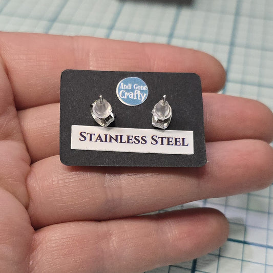 Monstera Leaf - Wood JW Earring - Stainless Steel Posts