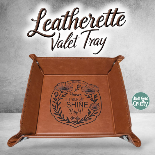JW Pioneers Light Shine - Poppies - Leatherette Valet Tray