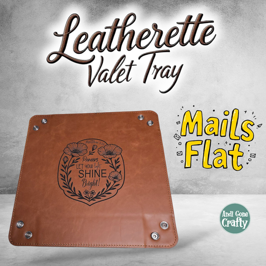 JW Pioneers Light Shine - Poppies - Leatherette Valet Tray