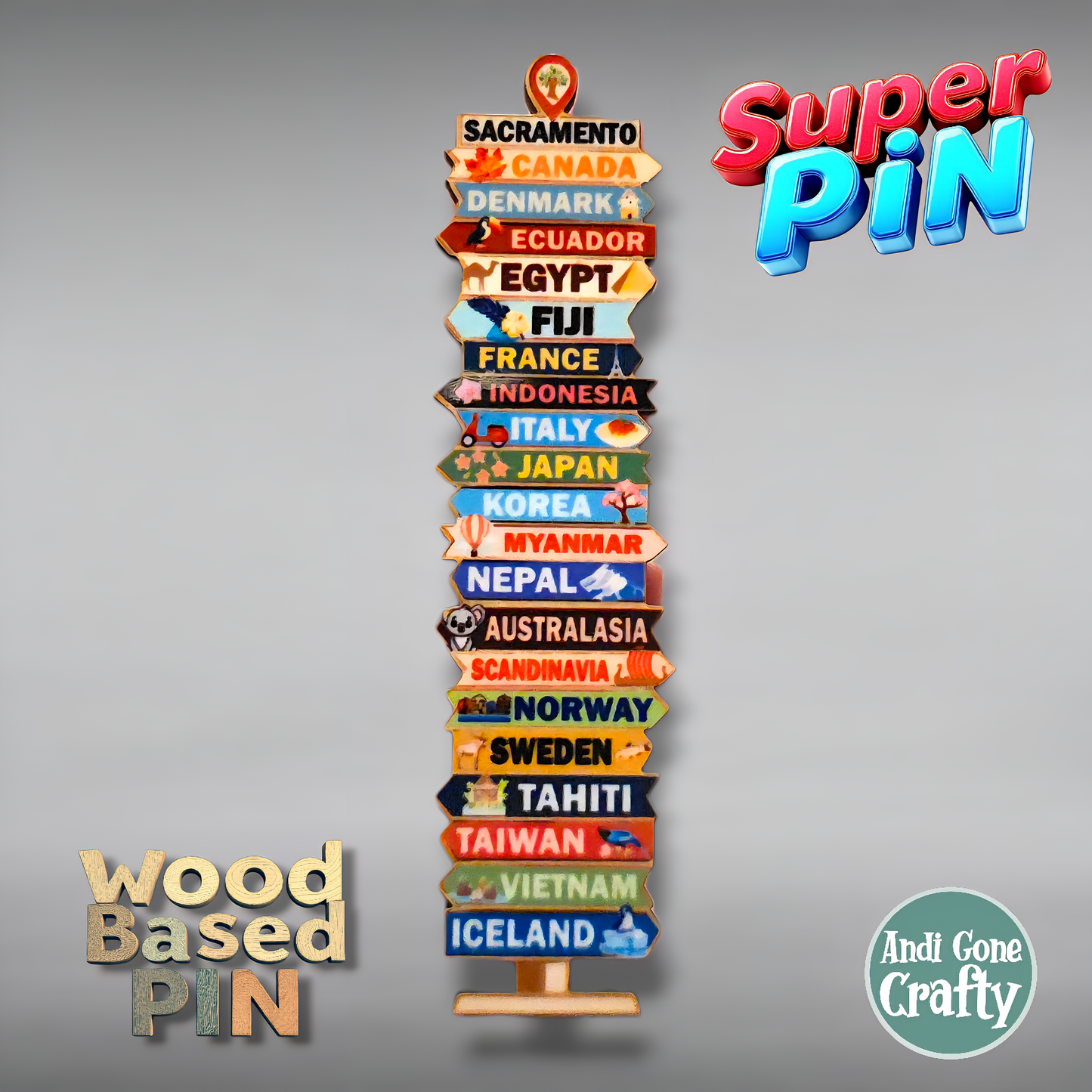 United States Sacramento (California) - Super Pin - Invited Branches - 2025 Special Convention of Jehovah's Witnesses - JW Gifts and Souvenirs