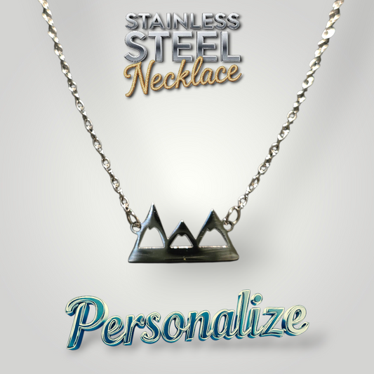 Mountain Necklace - Ready to be Engraved - Premium Stainless Steel Piece #700037