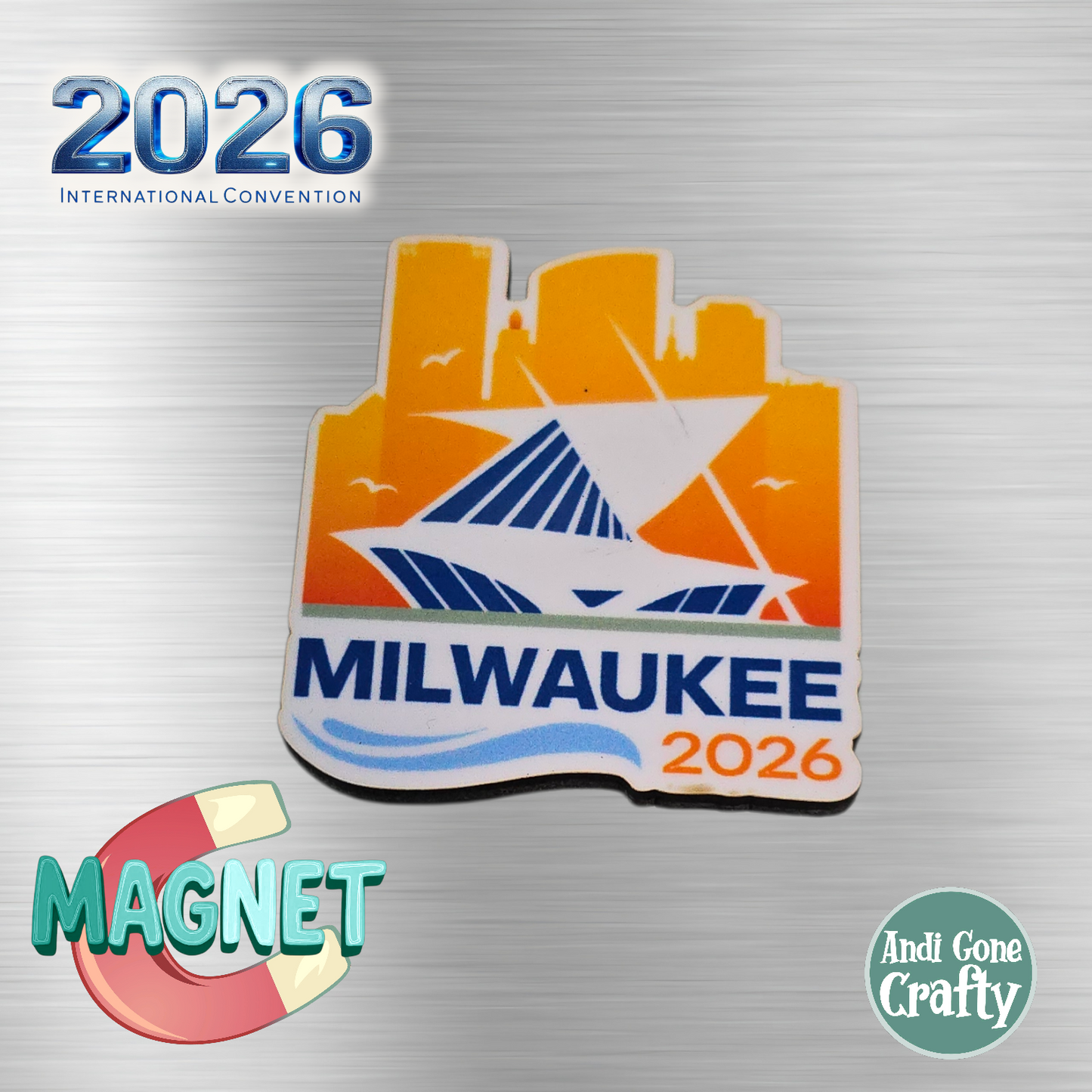 Milwaukee - United States - Apx 1.75in Magnet - 2026 International Convention of Jehovah's Witnesses - JW Gifts and Souvenirs