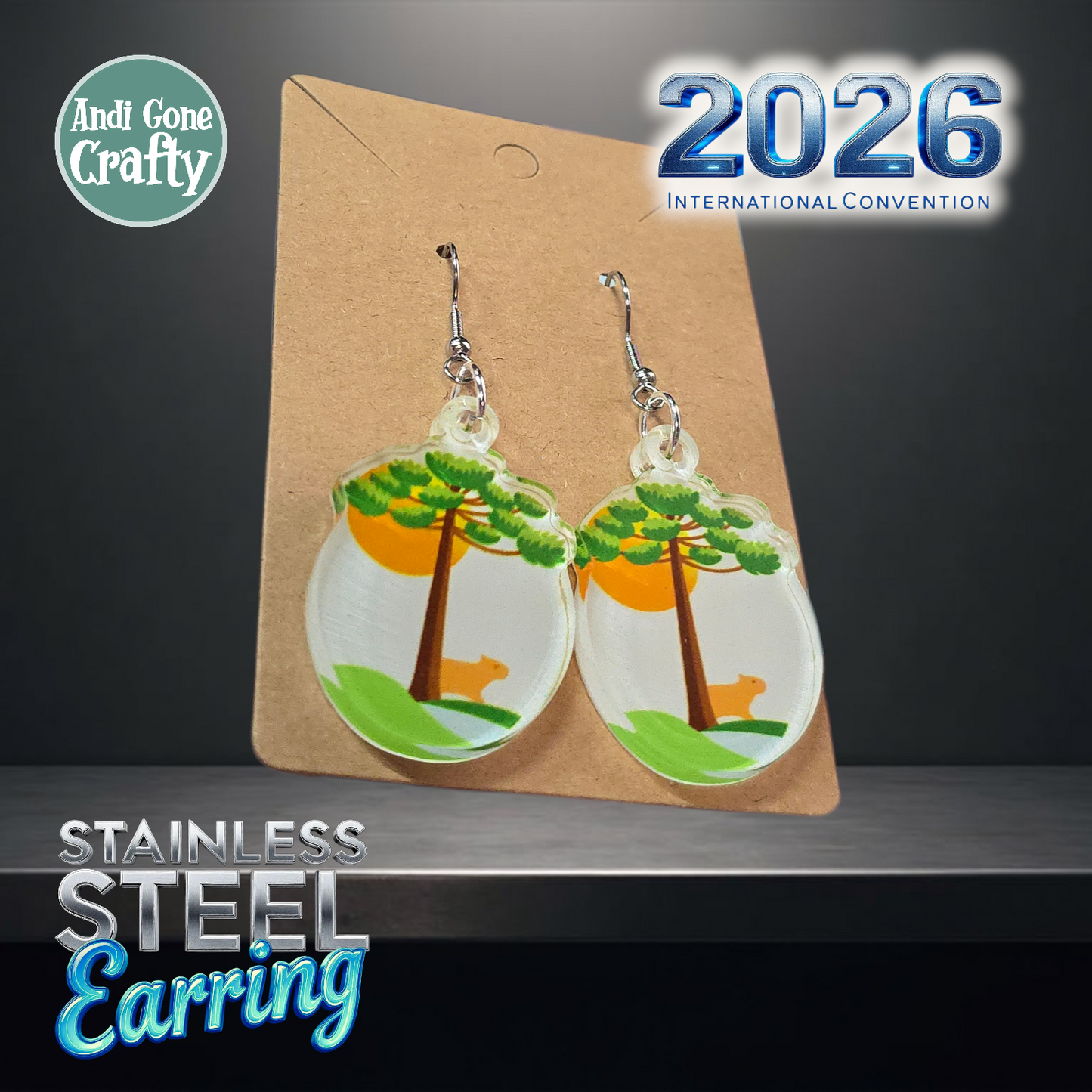 Curitiba - Brazil - Stainless Steel Dangles - 2026 International Convention of Jehovah's Witnesses - JW Gifts and Souvenirs