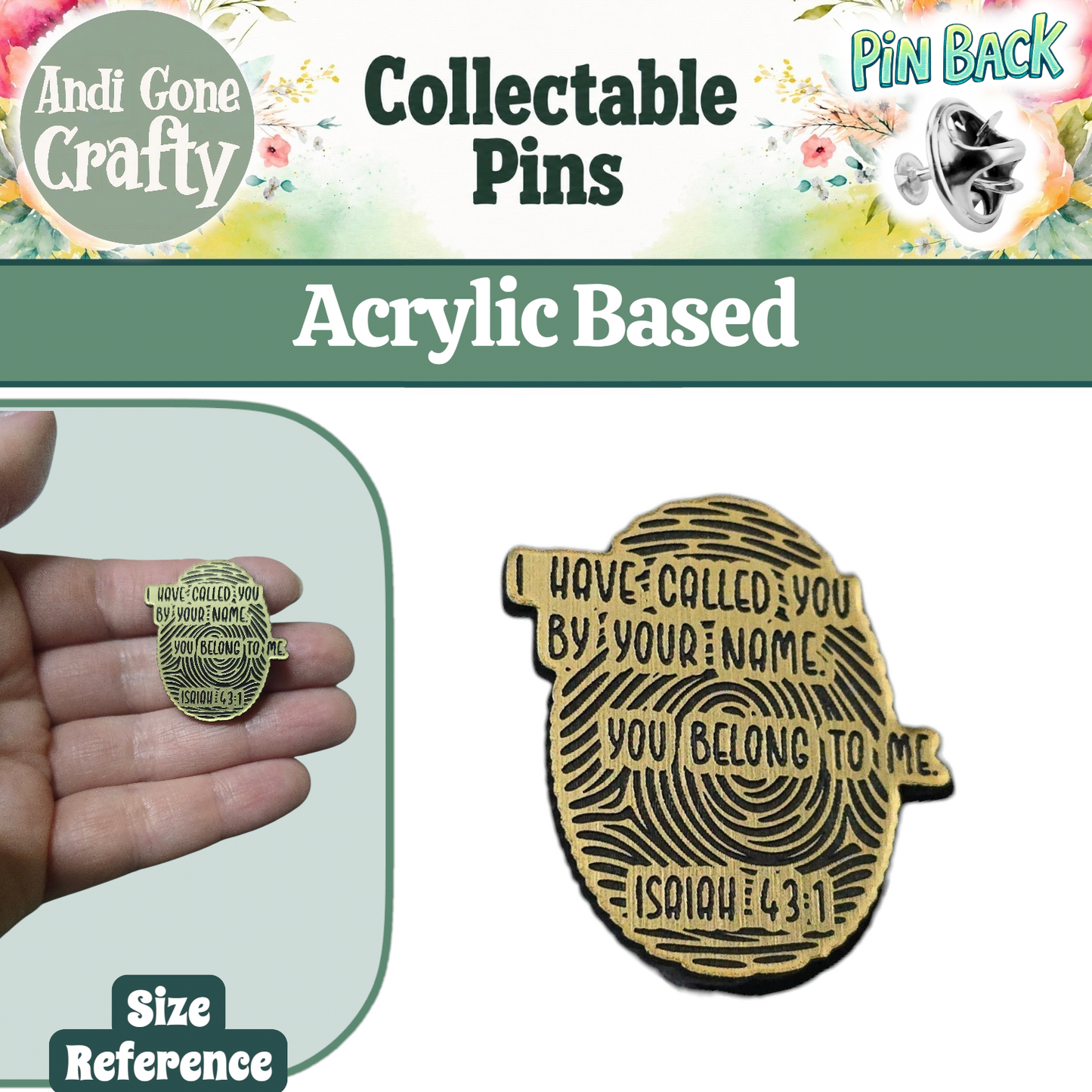 Thumbprint - I have called you by name, you belong to me - JW Pin
