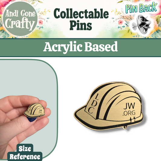 JW - LDC Hard Hat Pin - Yellow to Black Acrylic