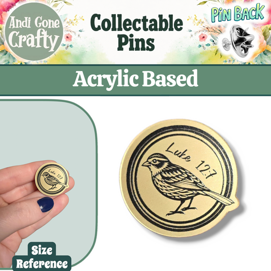 Sparrow Bird - Luke 12:7 - JW Pin