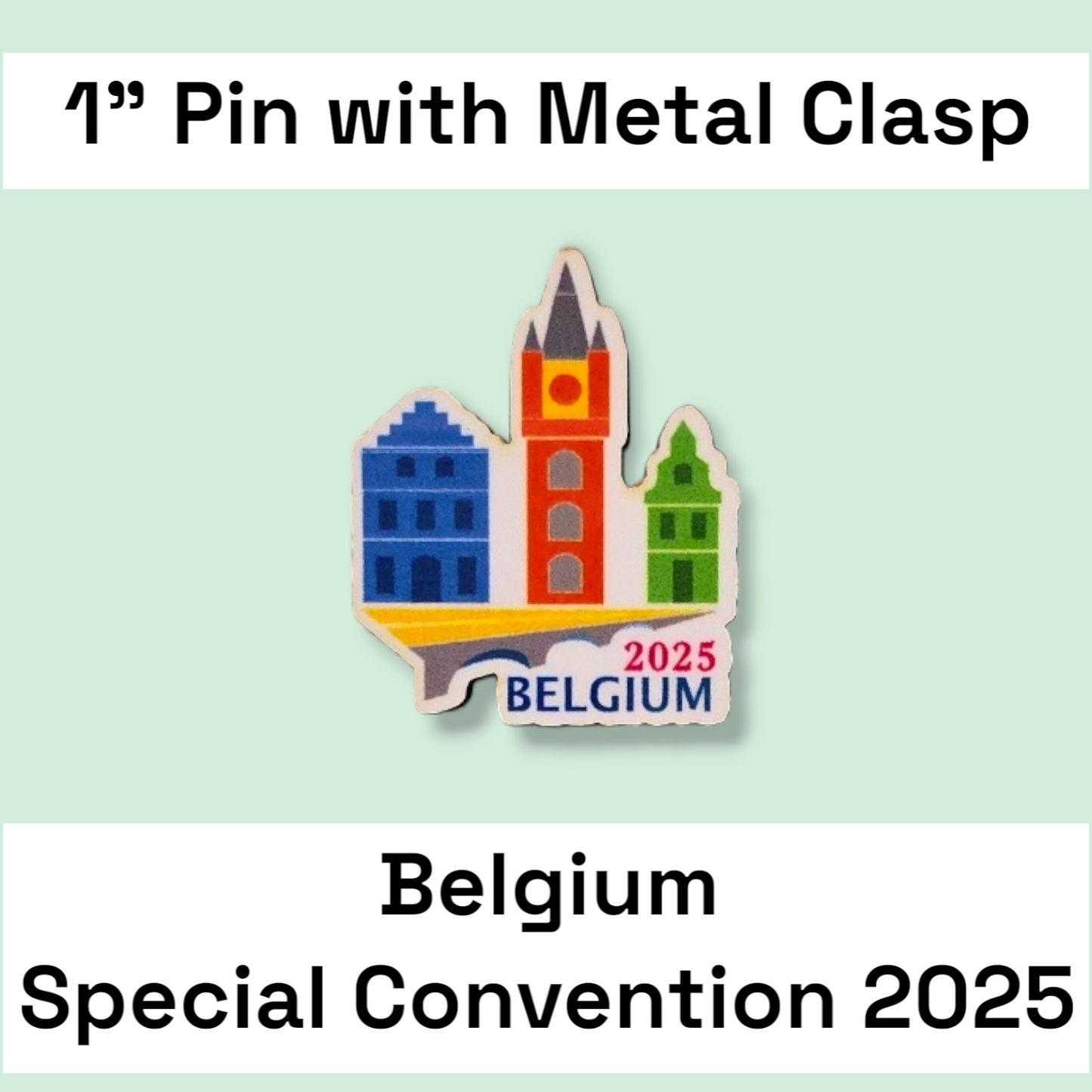 Belgium Ghent #1 & #2 - Pin - 2025 Special Convention of Jehovah's Witnesses - JW Gifts and Souvenirs