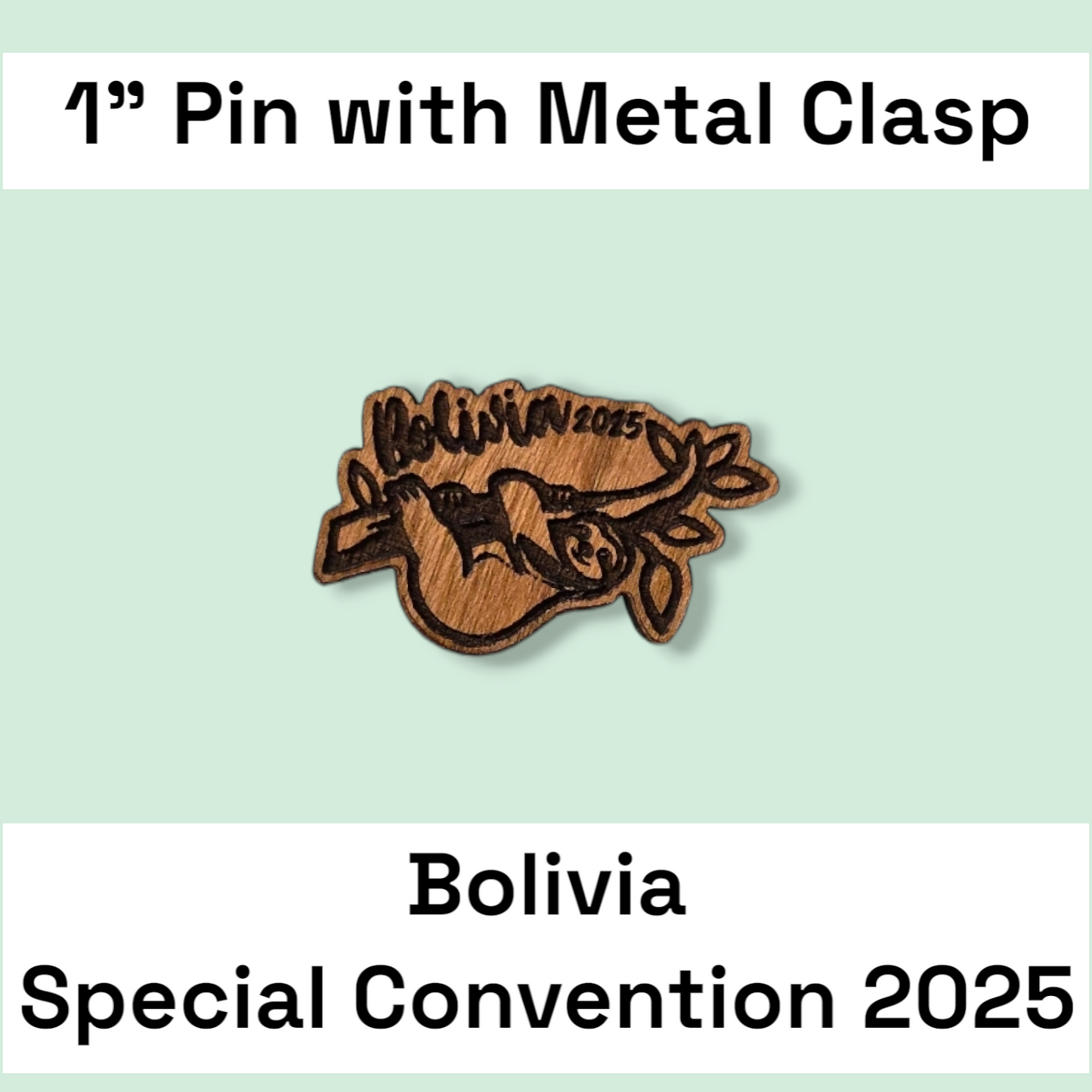 Bolivia Santa Cruz #1 & #2 - Pin - 2025 Special Convention of Jehovah's Witnesses - JW Gifts and Souvenirs