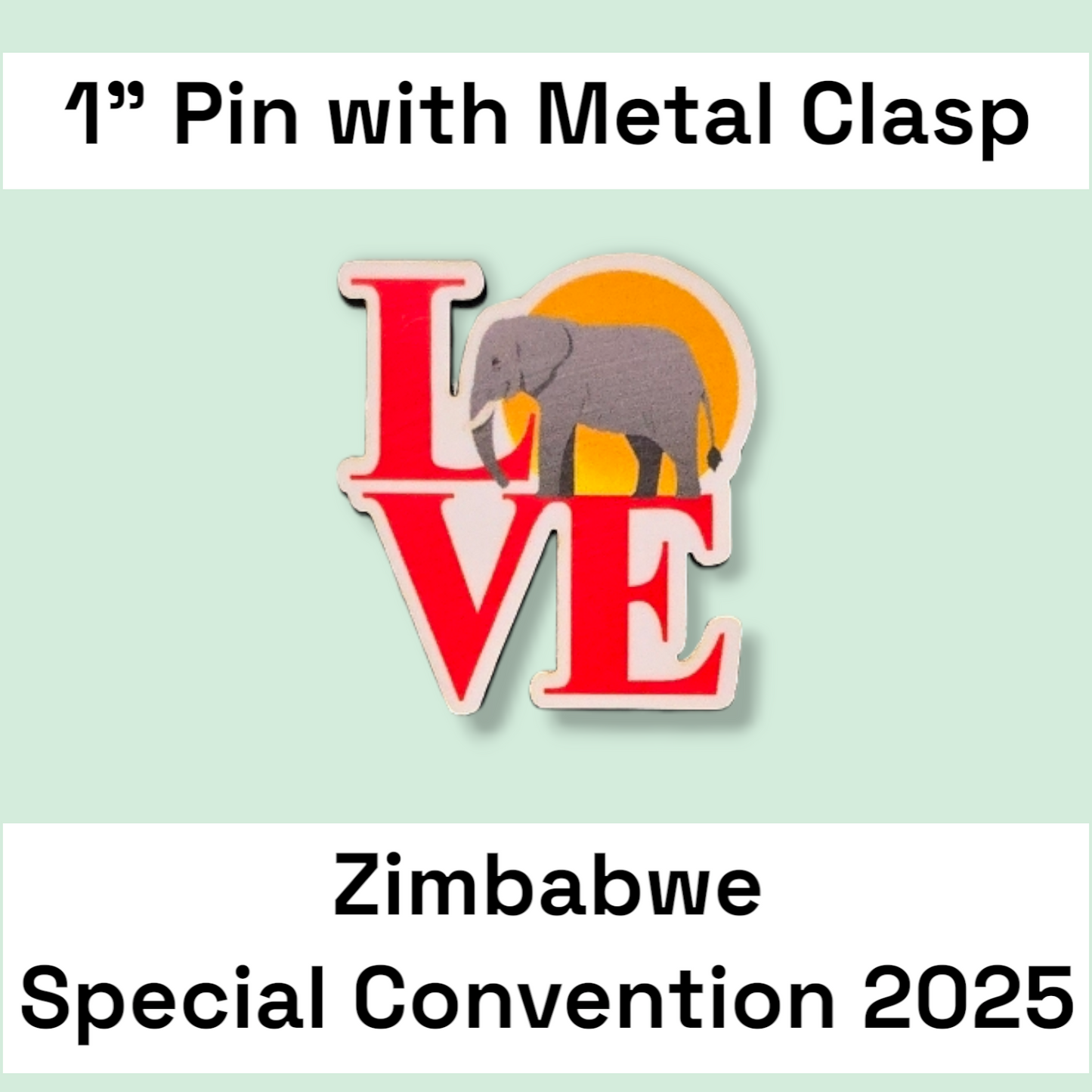 Zimbabwe Harare #1 & #2 - Pin - 2025 Special Convention of Jehovah's Witnesses - JW Gifts and Souvenirs