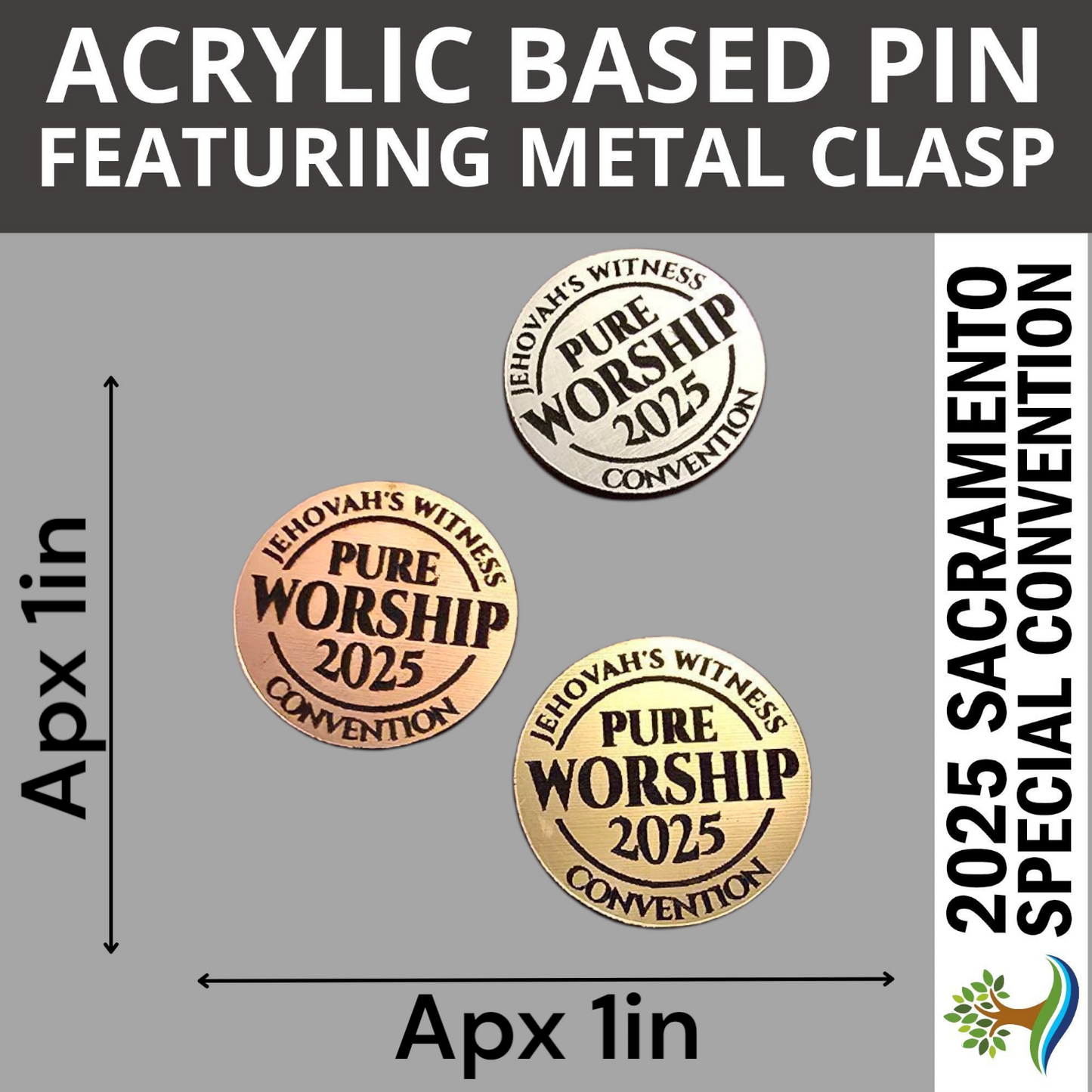 Pure Worship Pin - 2025 Convention - JW