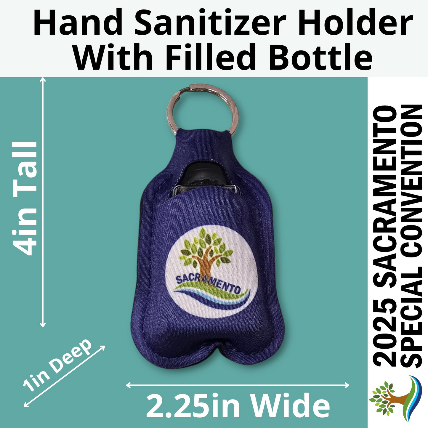 Sac Tree Logo - Hand Sanitizer Holder (Filled) - United States Sacramento (California) - 2025 Special Convention of Jehovah's Witnesses - JW Gifts and Souvenirs