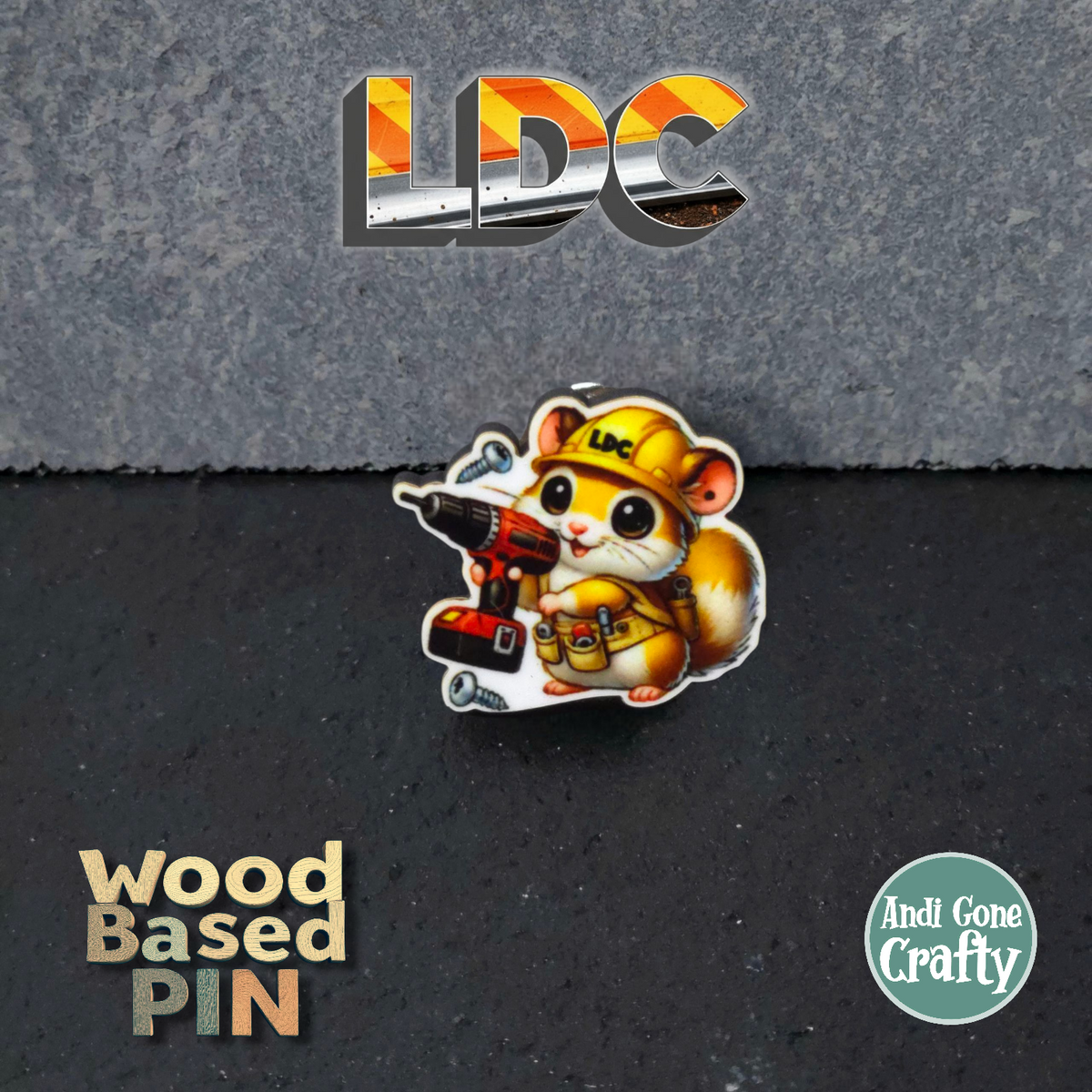 Hamster - Construction Animals - LDC - JW Pin - Full Color