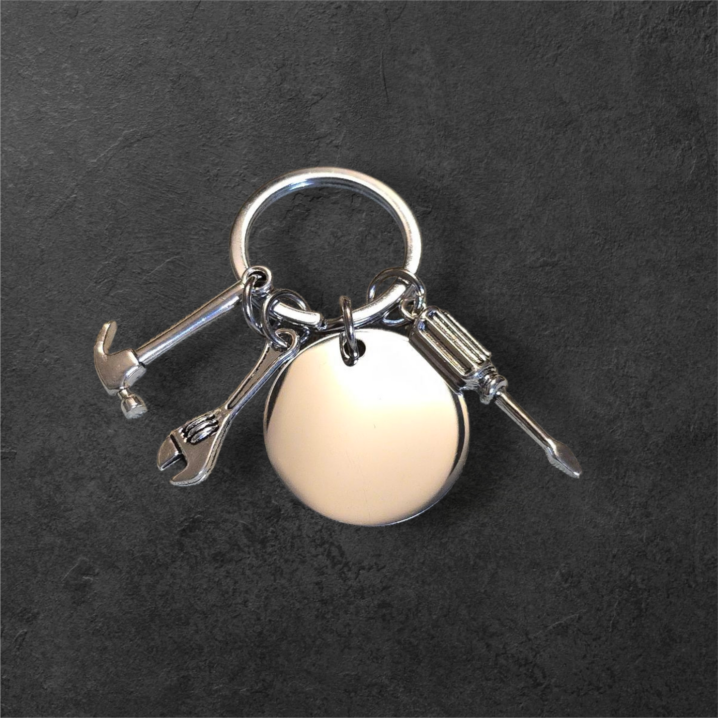 Tools Keychain - Ready to be Engraved - Premium Stainless Steel Piece #700011