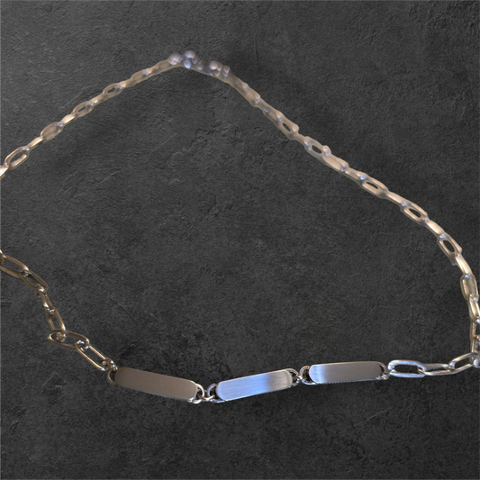 Paper Clip Necklace - Ready to be Engraved - Premium Stainless Steel Piece #700023