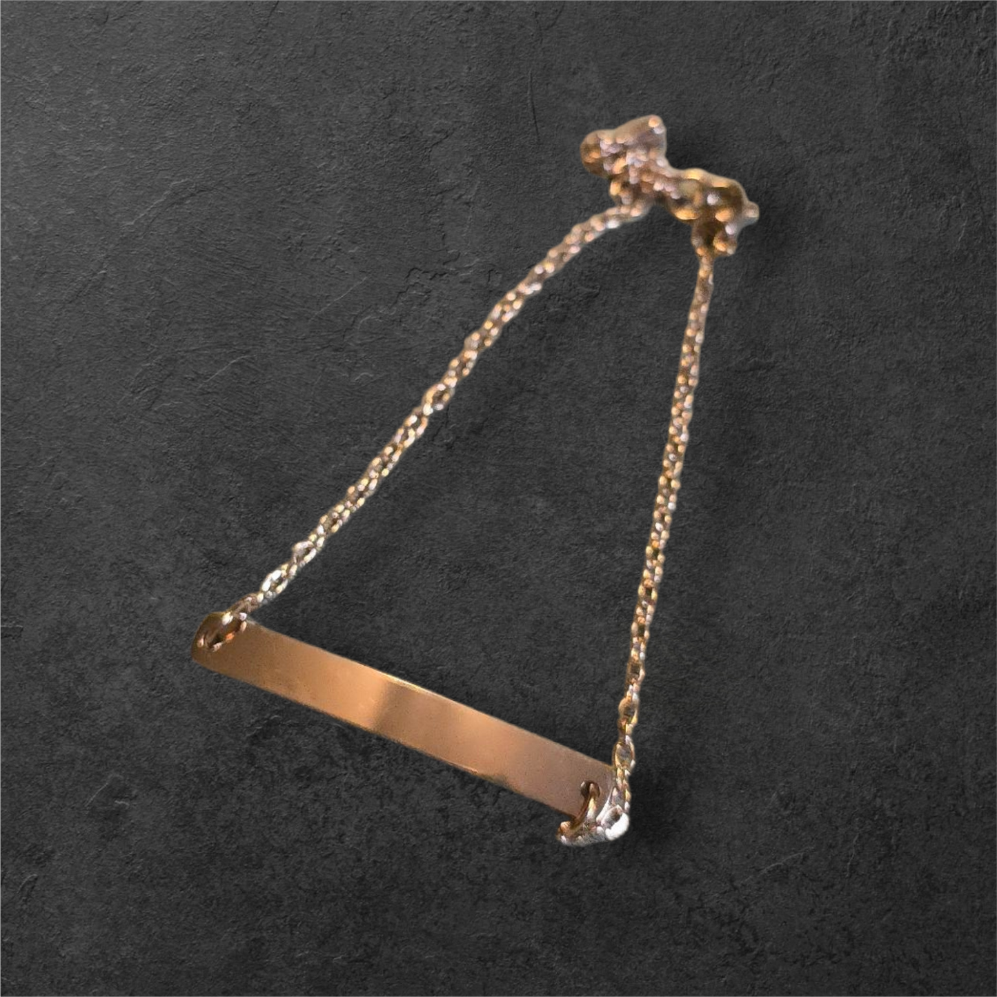 Gold Bar Bracelet - Ready to be Engraved - Premium Stainless Steel Piece #700004