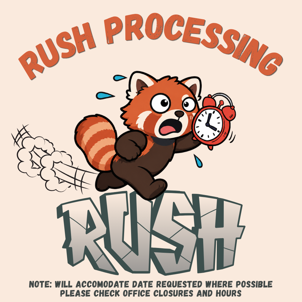 Rush Processing - Only 1 Per Order