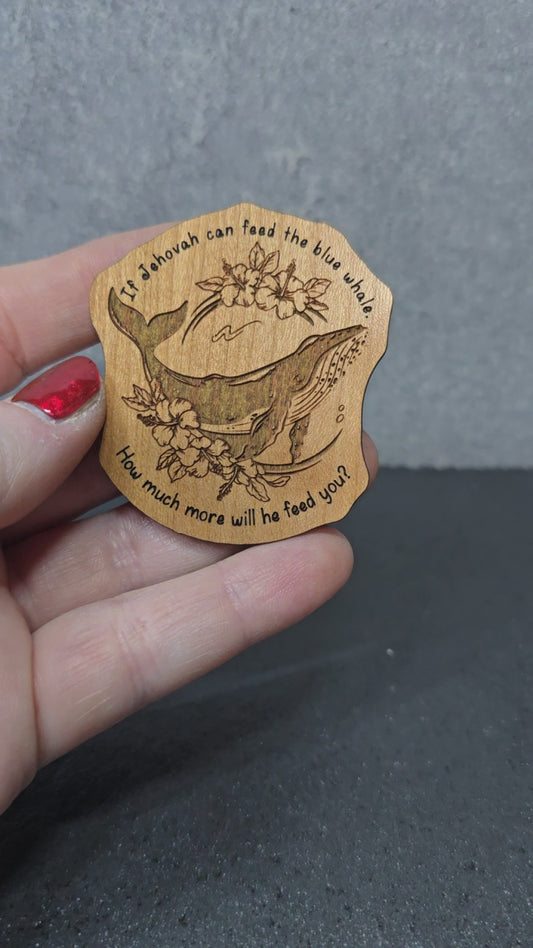 Fed Whale - Sister - JW - Wood 2.5 in Magnet