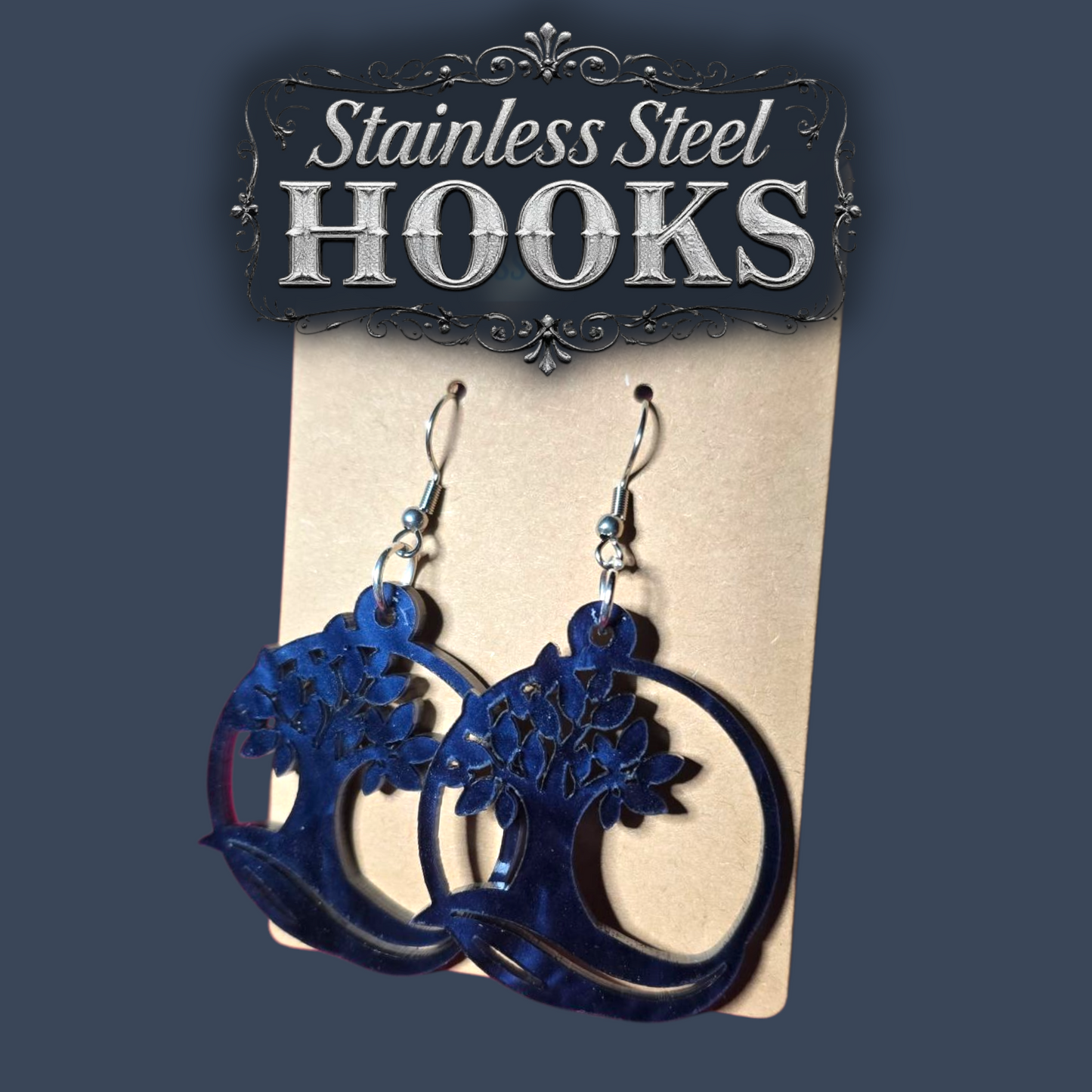 Premium Tree Dangle Earrings - 2025 Sacramento Special Convention - Stainless Steel Hooks