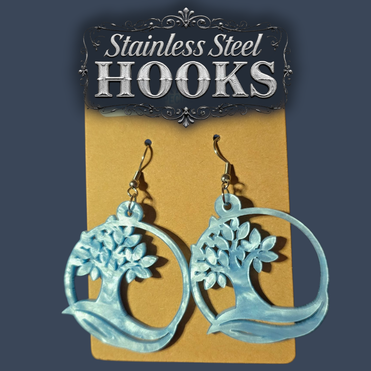 Premium Tree Dangle Earrings - 2025 Sacramento Special Convention - Stainless Steel Hooks