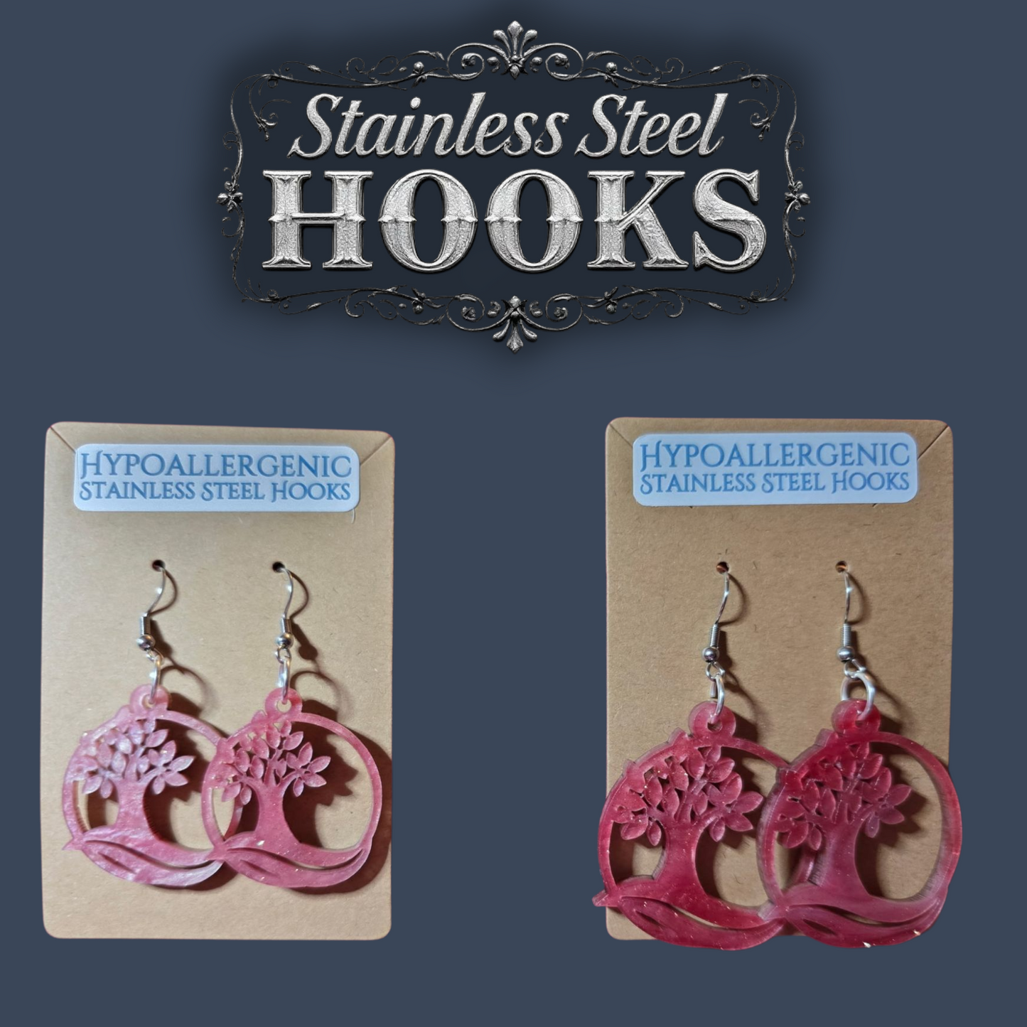 Premium Tree Dangle Earrings - 2025 Sacramento Special Convention - Stainless Steel Hooks