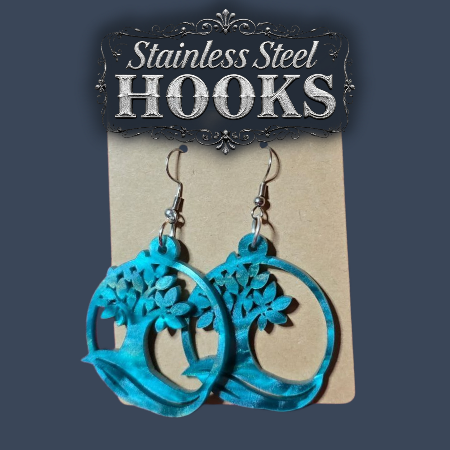 Premium Tree Dangle Earrings - 2025 Sacramento Special Convention - Stainless Steel Hooks