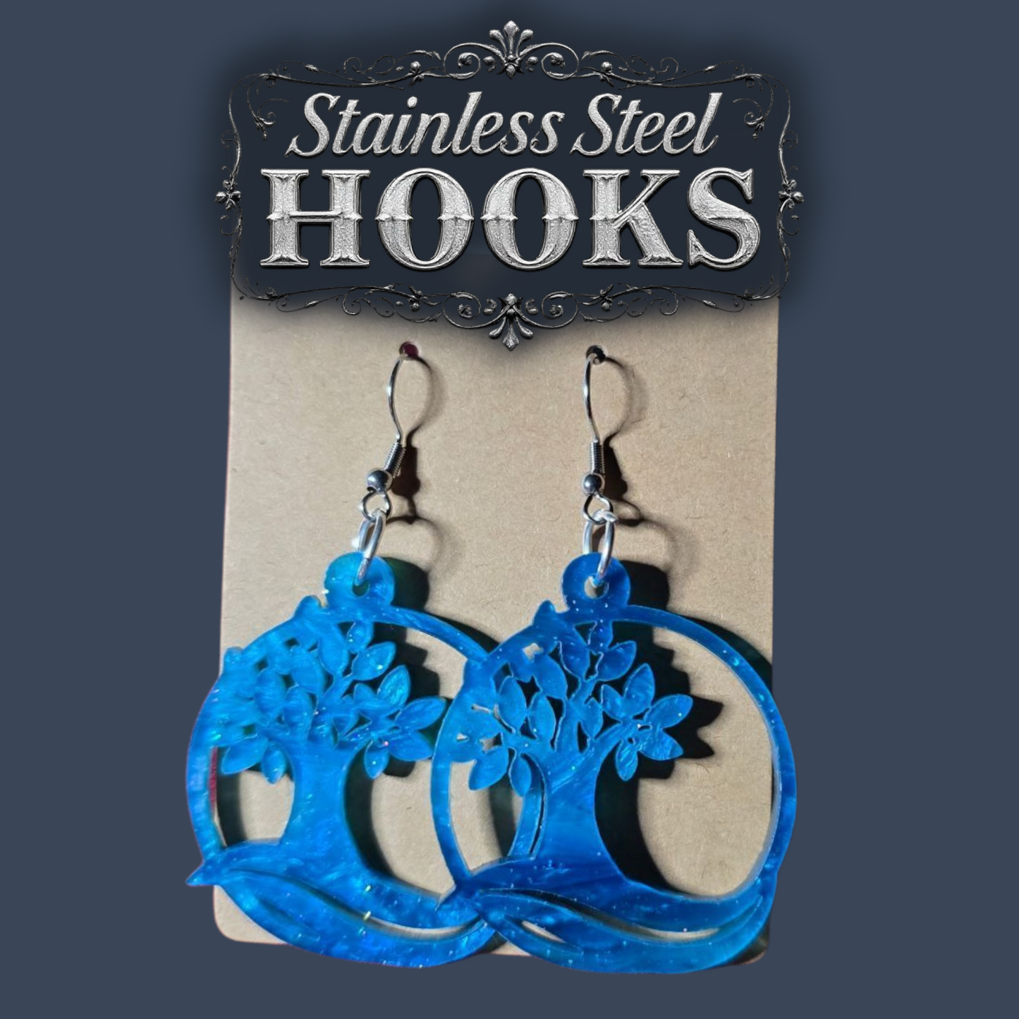 Premium Tree Dangle Earrings - 2025 Sacramento Special Convention - Stainless Steel Hooks