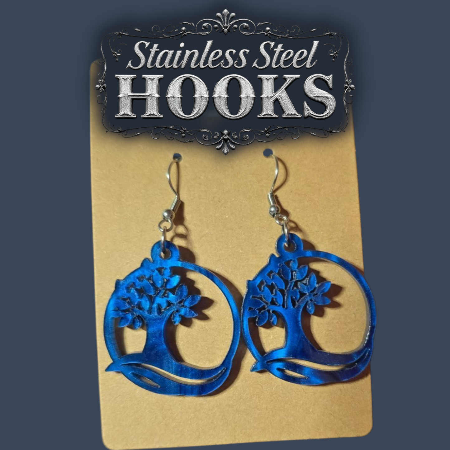 Premium Tree Dangle Earrings - 2025 Sacramento Special Convention - Stainless Steel Hooks