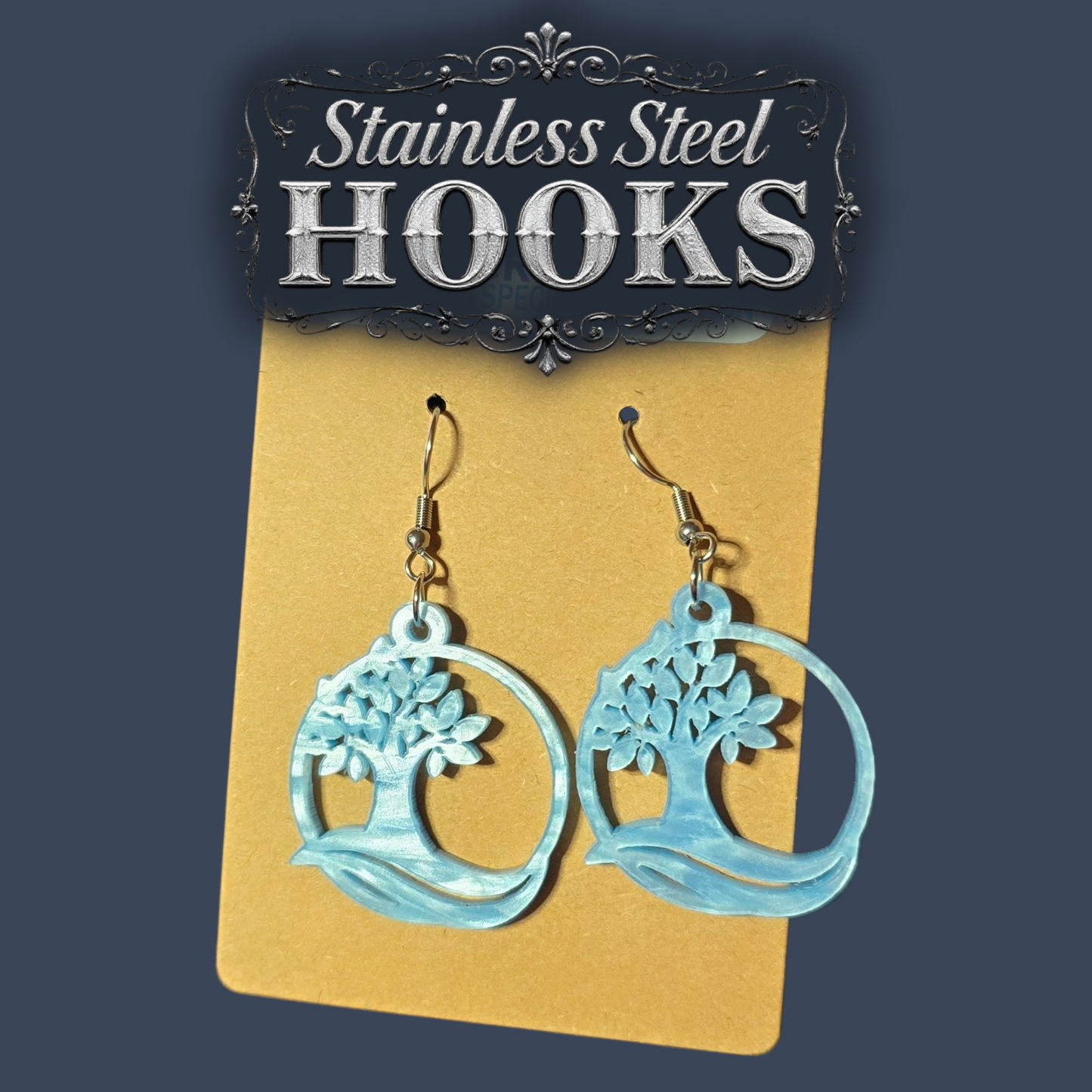 Premium Tree Dangle Earrings - 2025 Sacramento Special Convention - Stainless Steel Hooks