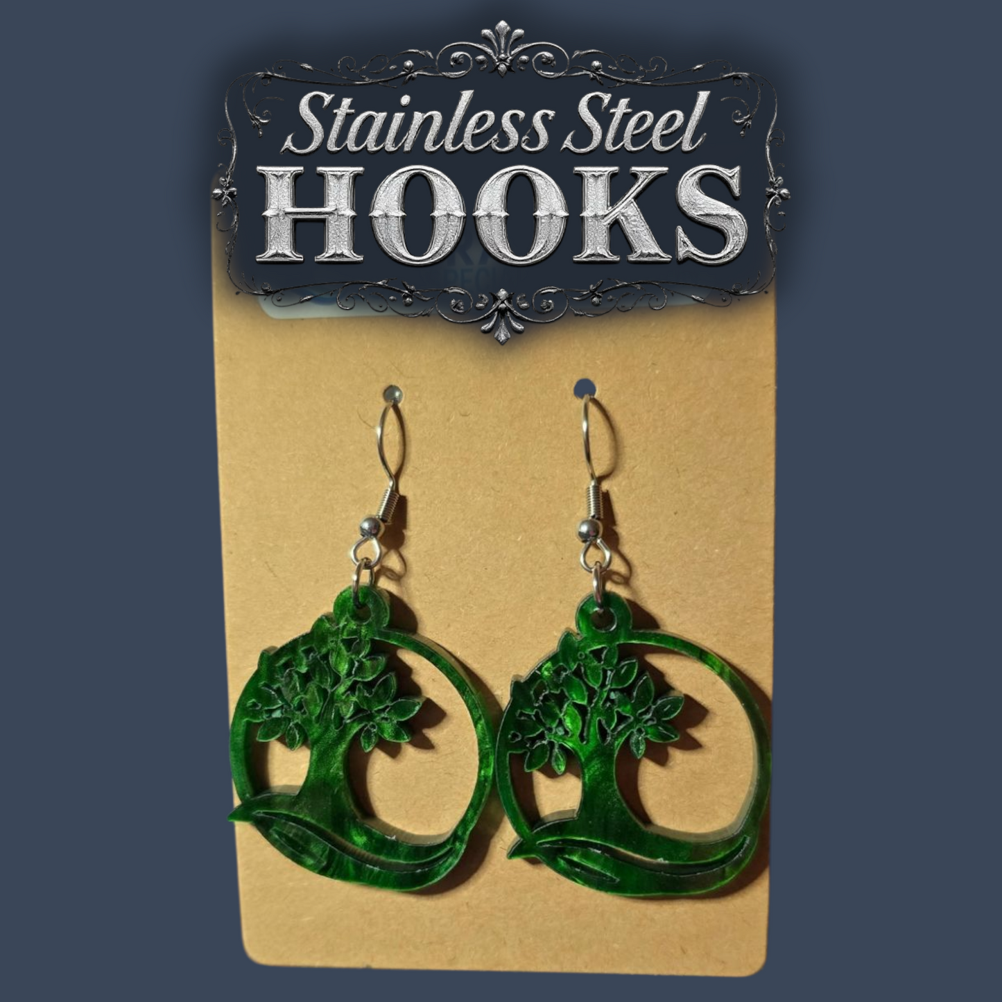 Premium Tree Dangle Earrings - 2025 Sacramento Special Convention - Stainless Steel Hooks