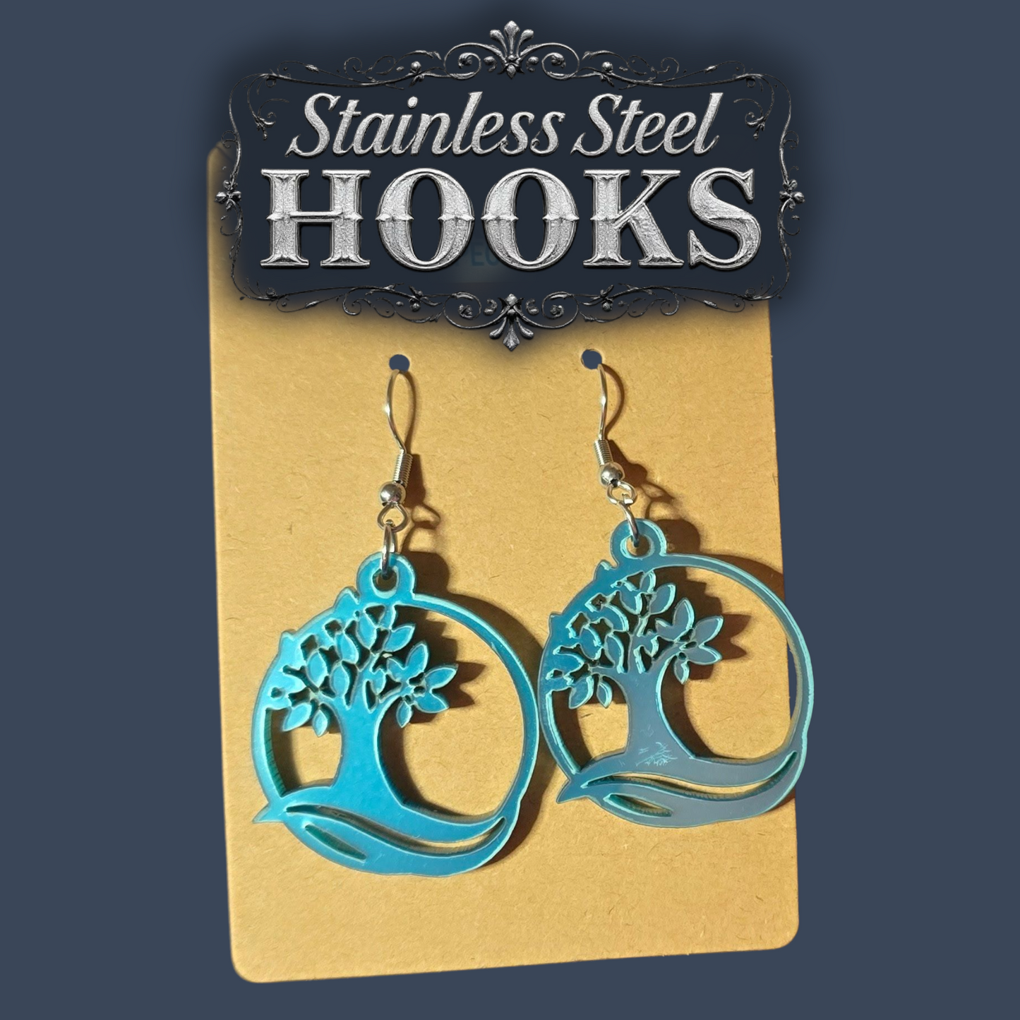 Premium Tree Dangle Earrings - 2025 Sacramento Special Convention - Stainless Steel Hooks