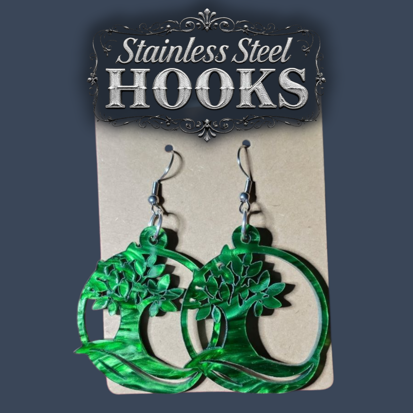 Premium Tree Dangle Earrings - 2025 Sacramento Special Convention - Stainless Steel Hooks