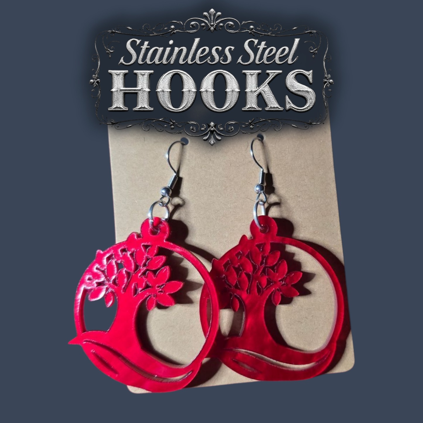 Premium Tree Dangle Earrings - 2025 Sacramento Special Convention - Stainless Steel Hooks