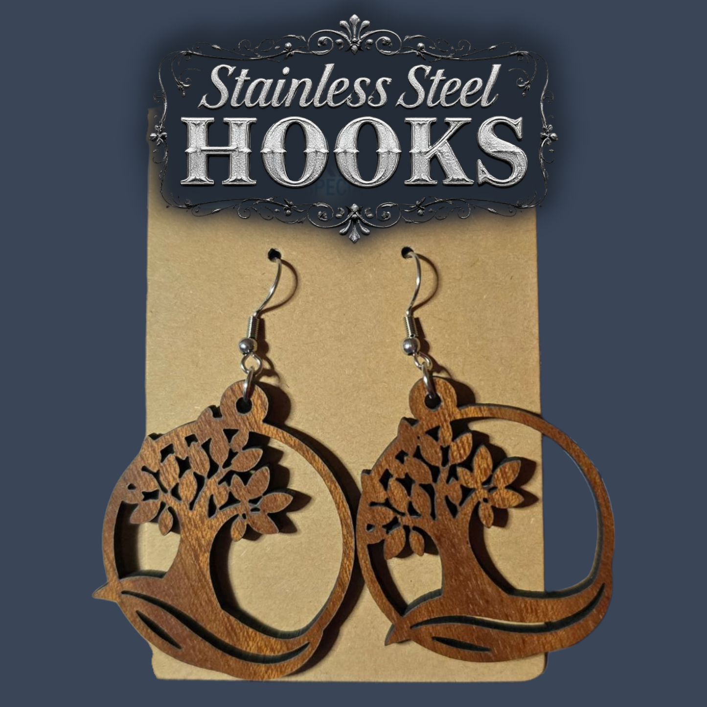 Premium Tree Dangle Earrings - 2025 Sacramento Special Convention - Stainless Steel Hooks