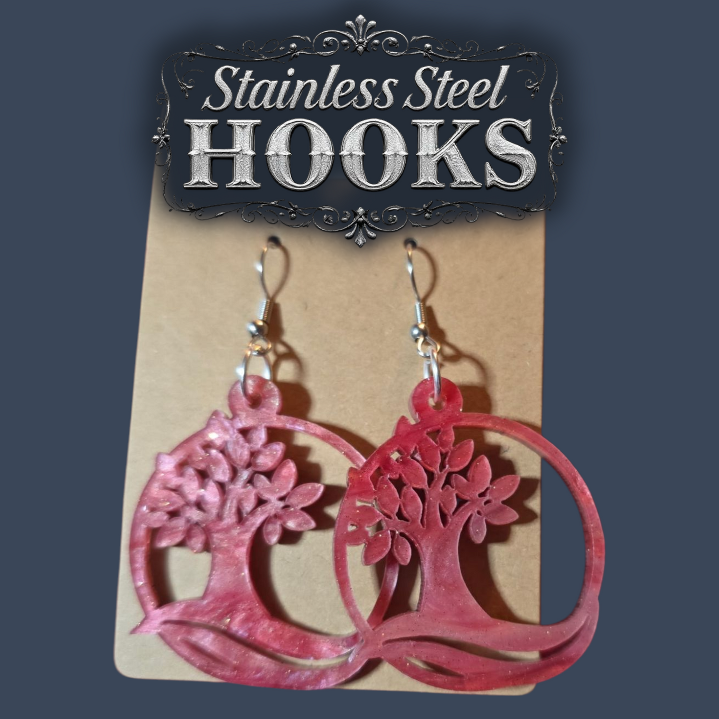 Premium Tree Dangle Earrings - 2025 Sacramento Special Convention - Stainless Steel Hooks