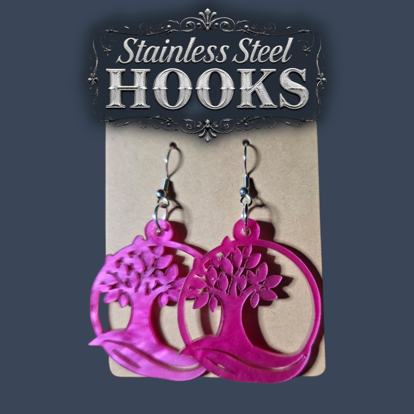 Premium Tree Dangle Earrings - 2025 Sacramento Special Convention - Stainless Steel Hooks