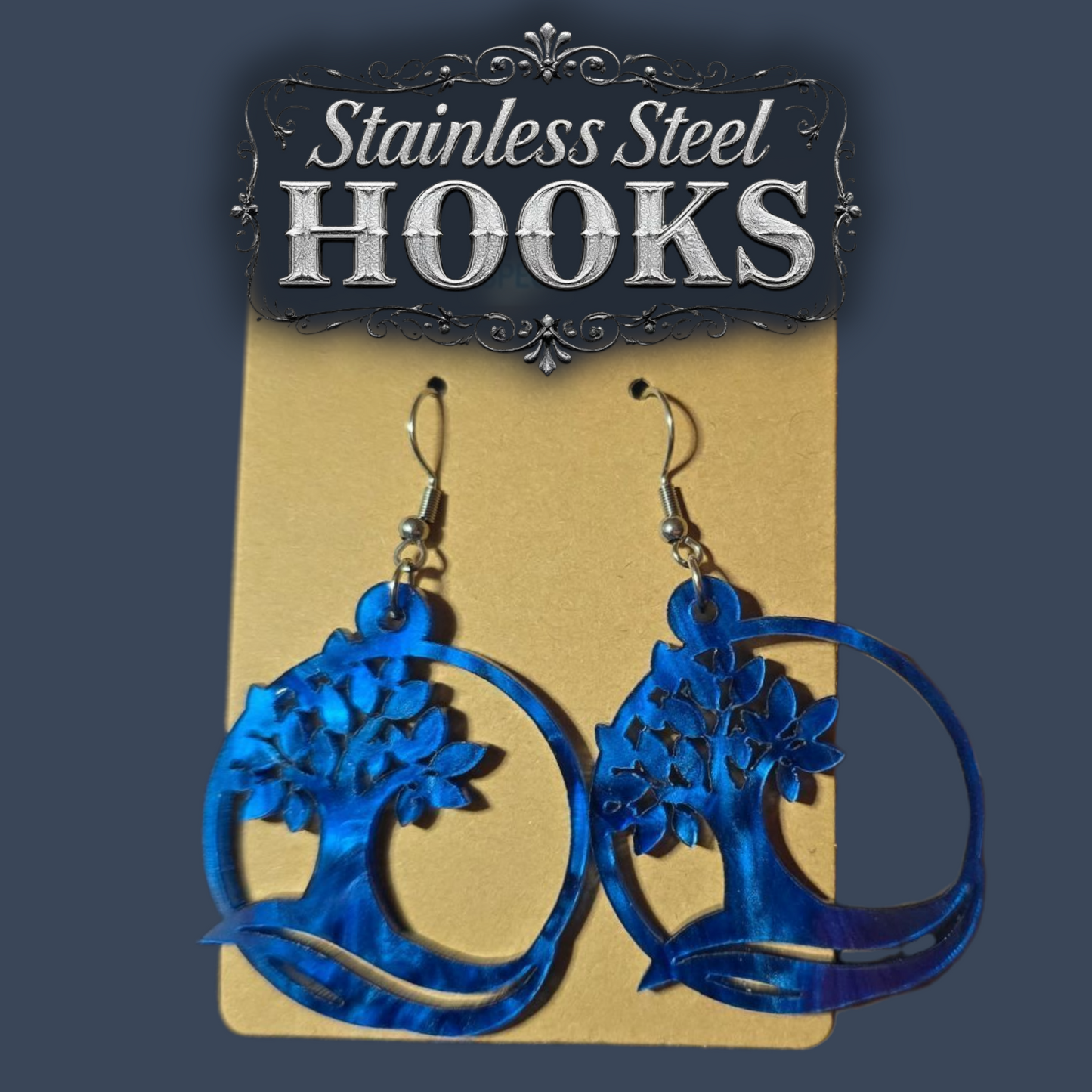 Premium Tree Dangle Earrings - 2025 Sacramento Special Convention - Stainless Steel Hooks