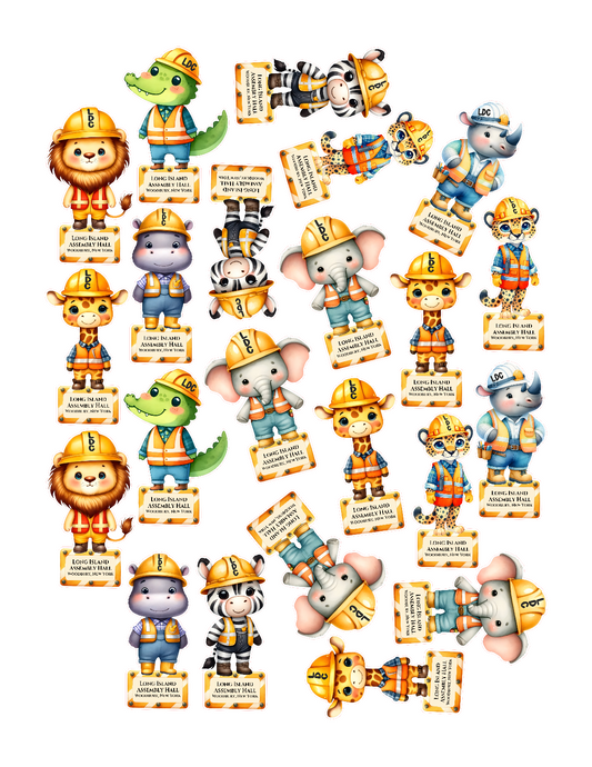 2.25 LDC Project Water Resistant Stickers (22 pack) - Version 6 Animals