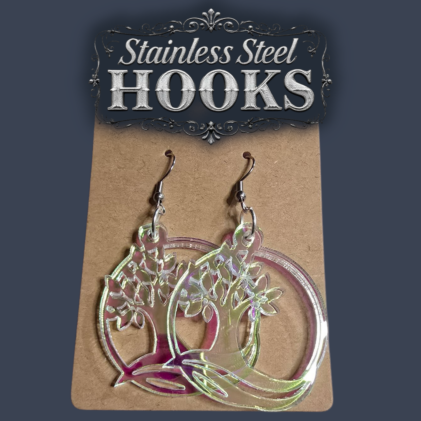 Premium Tree Dangle Earrings - 2025 Sacramento Special Convention - Stainless Steel Hooks