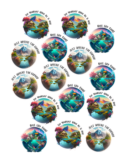 Paradise Water Resistant Stickers (15 Variety Pack)
