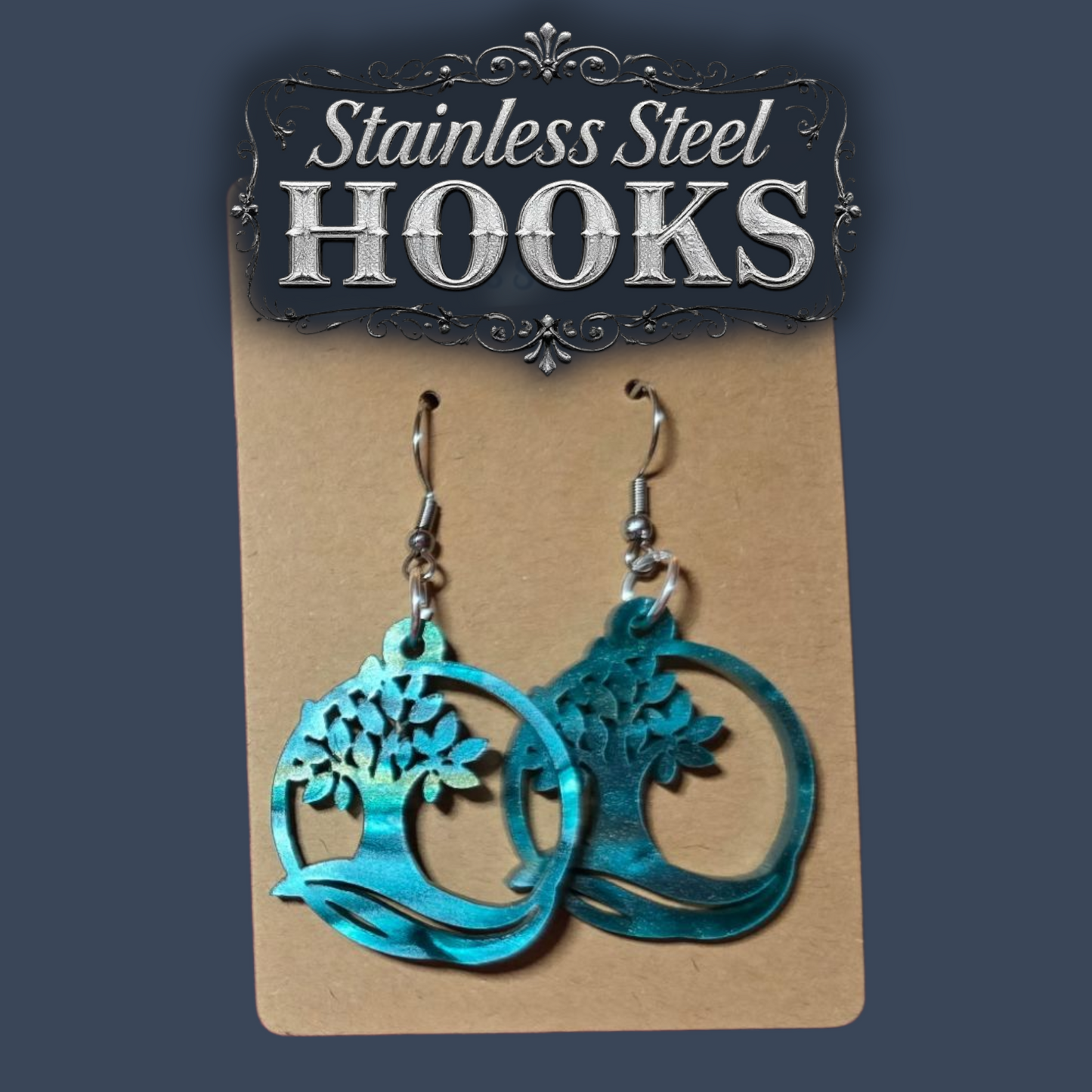 Premium Tree Dangle Earrings - 2025 Sacramento Special Convention - Stainless Steel Hooks