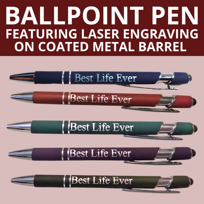 JW Metal Pen - Best Life Ever (Plain Font)