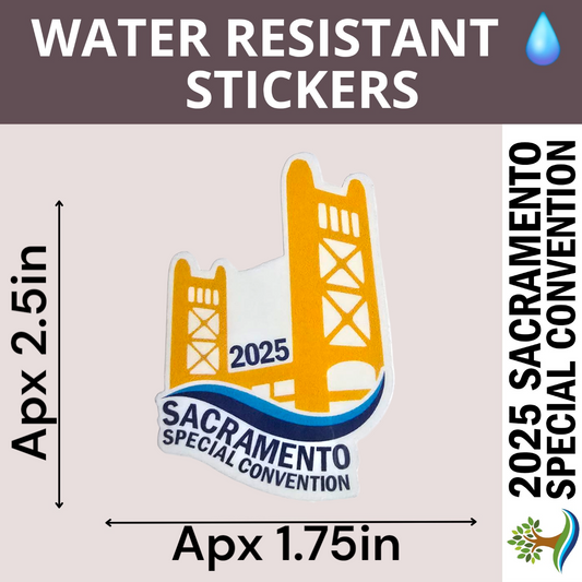 Golden Bridge w/ Water- Water Resistant Stickers (Bulk Pack of 15 Stickers)