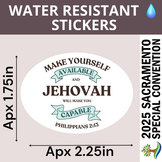 Make Yourself Available- Water Resistant Stickers (Bulk Pack of 16 Stickers)