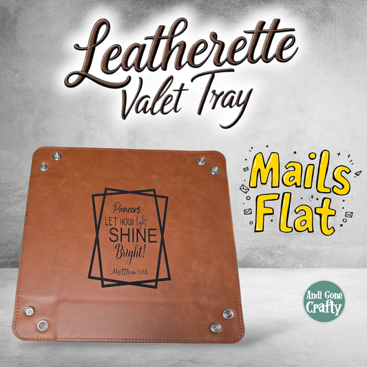 JW Pioneers Light Shine - Rectangles - Leatherette Valet Tray