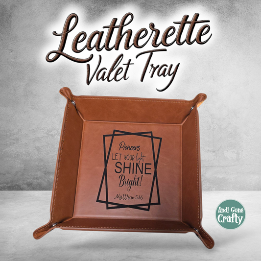 JW Pioneers Light Shine - Rectangles - Leatherette Valet Tray
