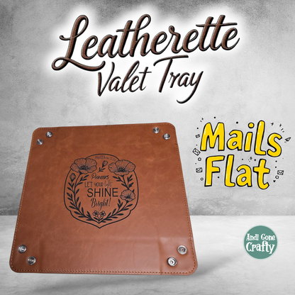 JW Pioneers Light Shine - Poppies - Leatherette Valet Tray