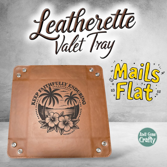 JW - Faithfully Enduring - Leatherette Valet Tray