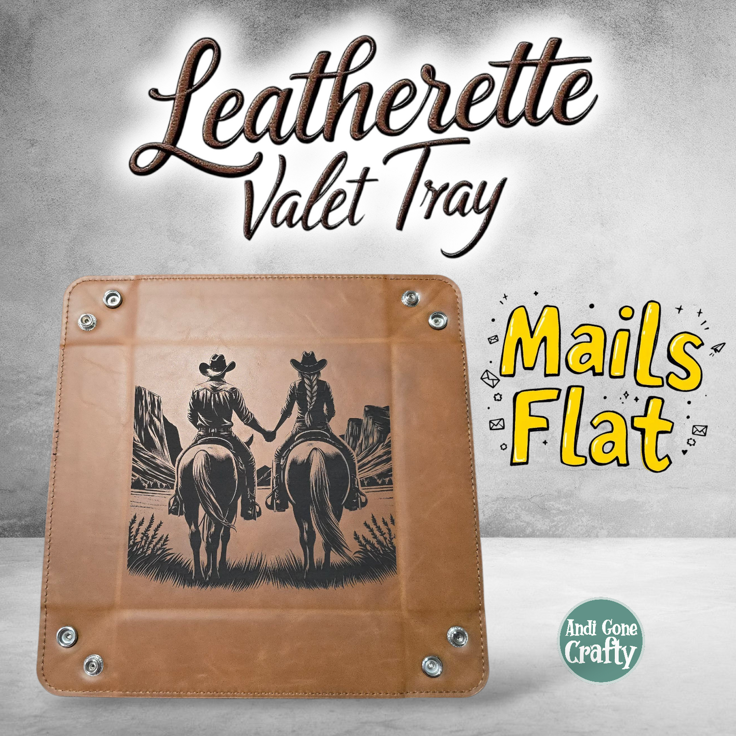Horse Couple - Leatherette Valet Tray