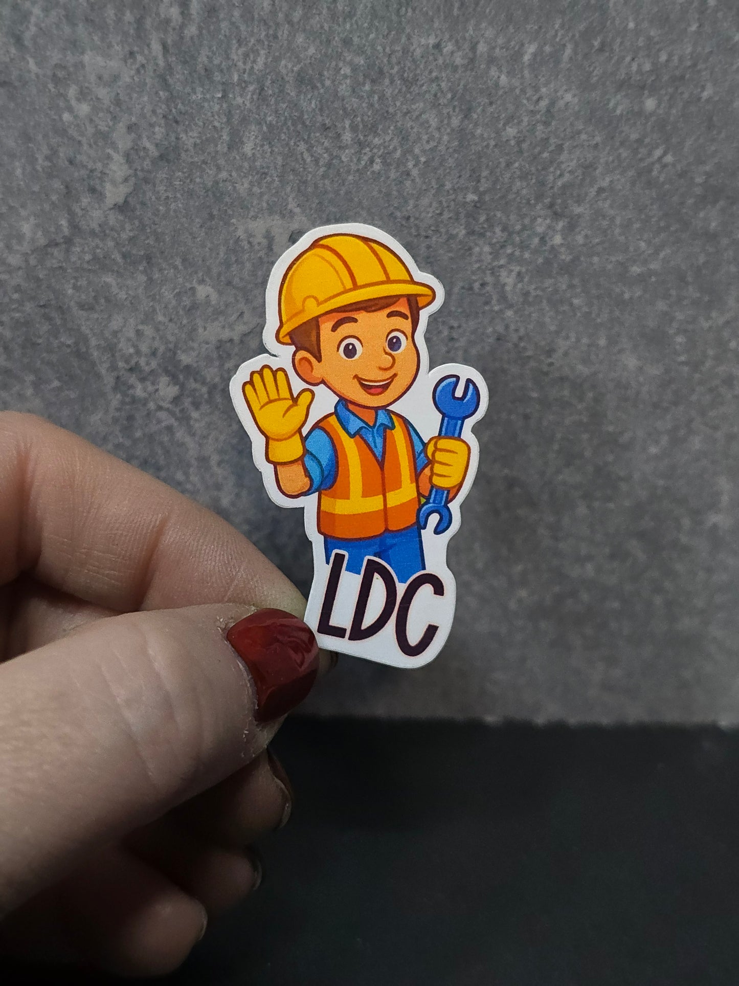 Construction Kids - LDC - Bulk Pack of 16 Stickers - Apx 2in - Water Resistant Stickers
