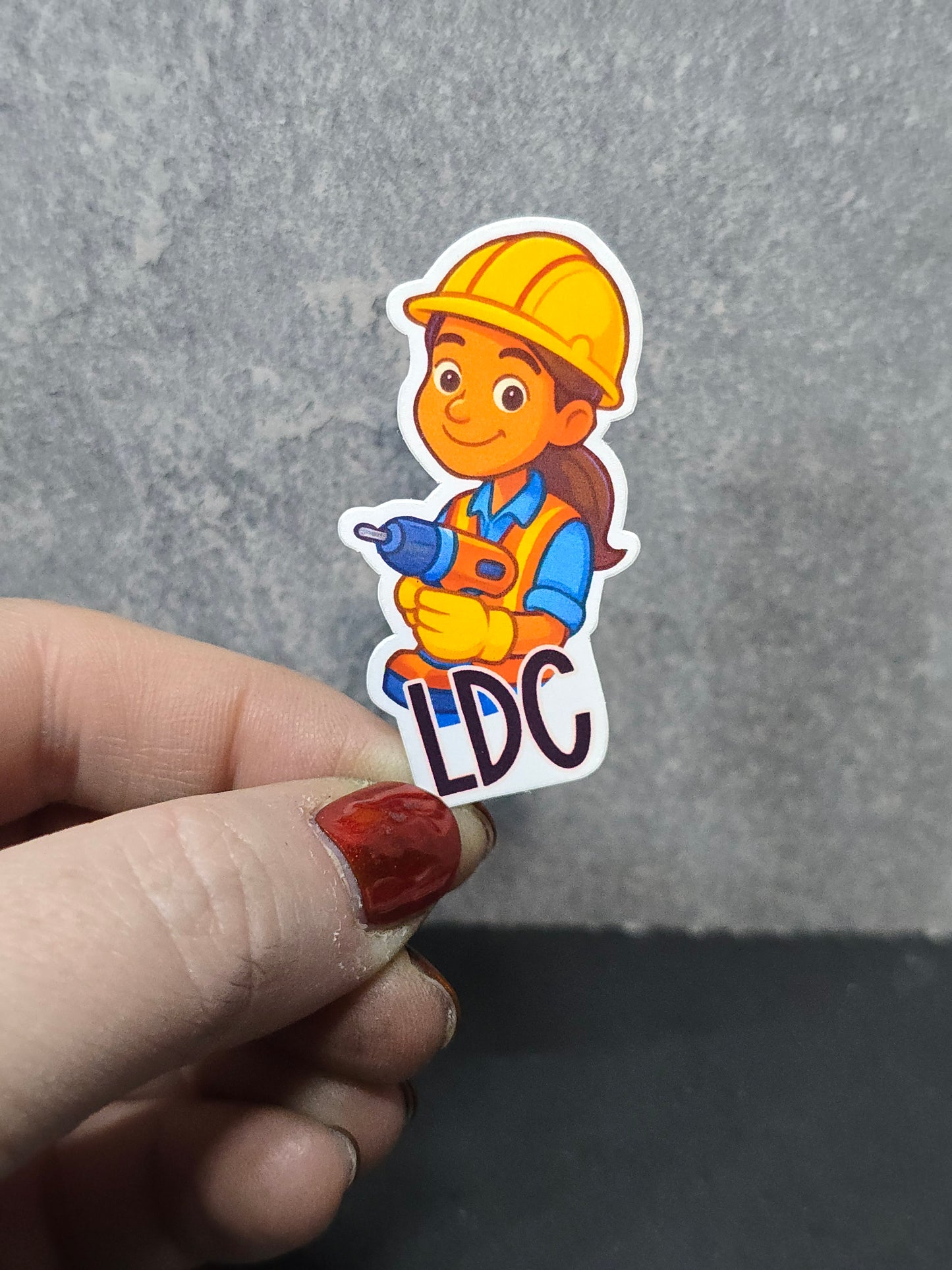Construction Kids - LDC - Bulk Pack of 16 Stickers - Apx 2in - Water Resistant Stickers